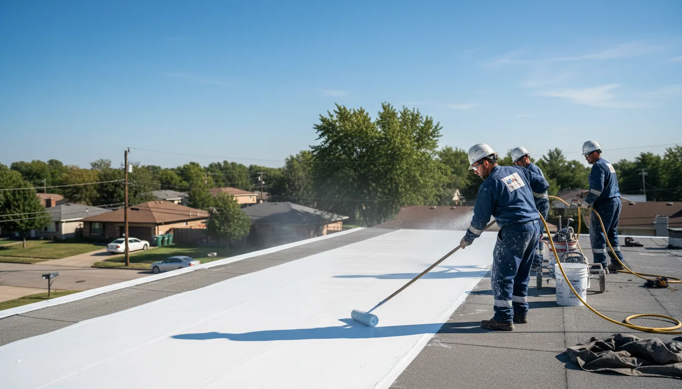 Commercial roof coating in Pierpont, OH near me